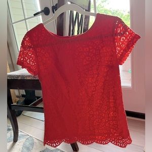 Jcrew lace short sleeve top